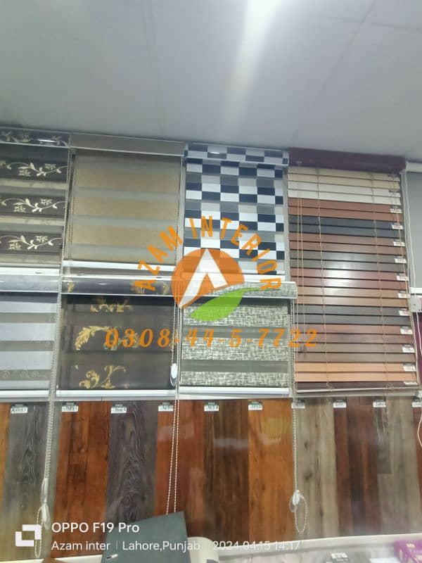 roller blinds Glass paper wooden floor Azam Interior DHA Window blinds 16