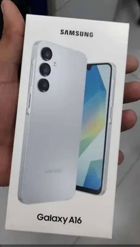 Samsung A16 8gb 256gb just box open 2 3 days use kia hai 1