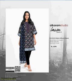 3 Pcs Women's Unstitched Lawn Printed Suit