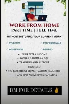 work from home , part time work