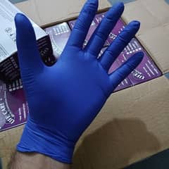 Nitrile black & Blue  powdered free examination gloves