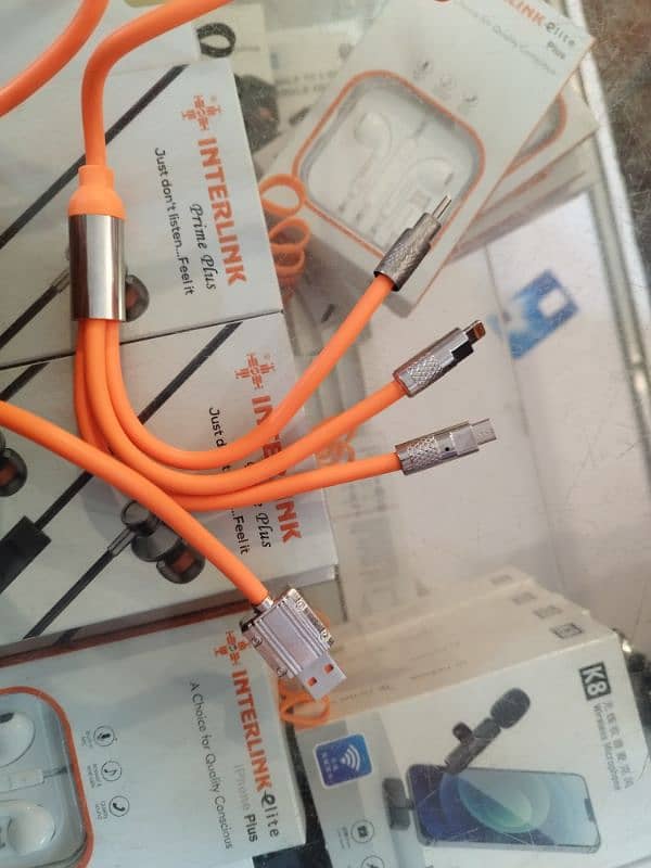 3 in one fast charging cable The Best cable 120W . simple type C iphon. 4