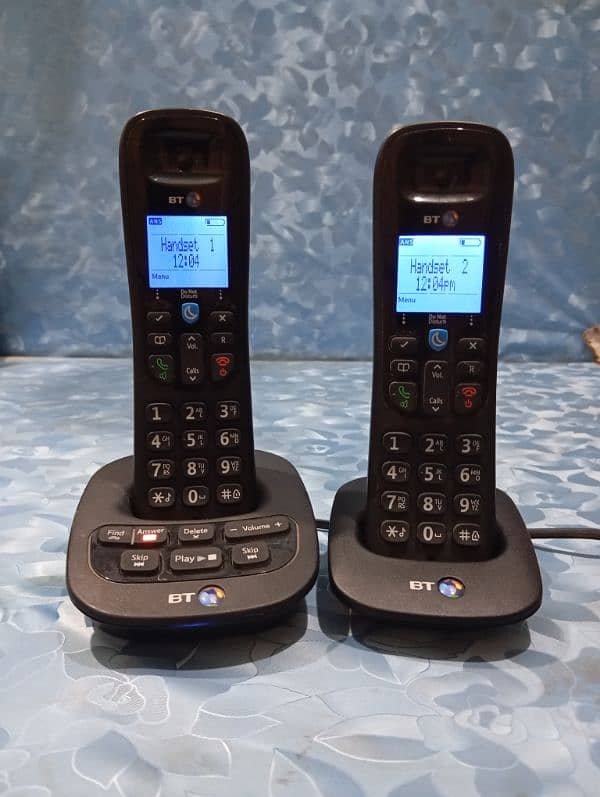 UK imported bt twin cordless phone with intercom with answer machine 0