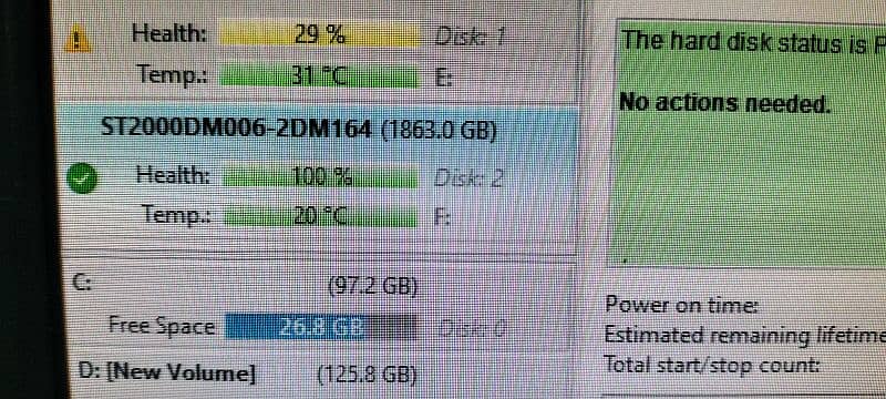2 TB HDD 100% health working OK 4