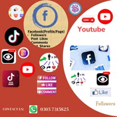 Likes /Views /Followers /TikTok/Instagram/ YouTube/ Facebook