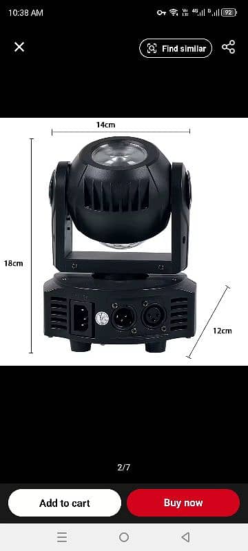 MINI Moving Head Light Beam+Magic Ball 2in1 Effect Light RGBW Ful 5