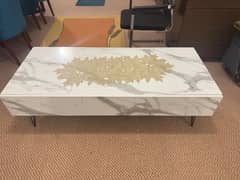 Beautiful white marble deaign center table with storage