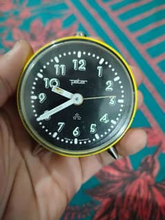 Antique Germany peter vintage table clock Alarm Seiko 5 citizen Wehrle