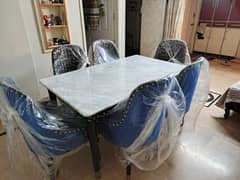 Turkish Dining table marble top with 6 seater