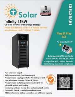 TESLA 15KW On-Grid / Hybrid Infinity Inverter with Energy Storage