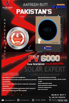 Power square pv 6000 solar inverter with 4 years warranty