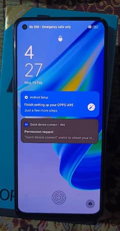 Oppo A95 8+4ram 128gb in display finger print with box urgent sale