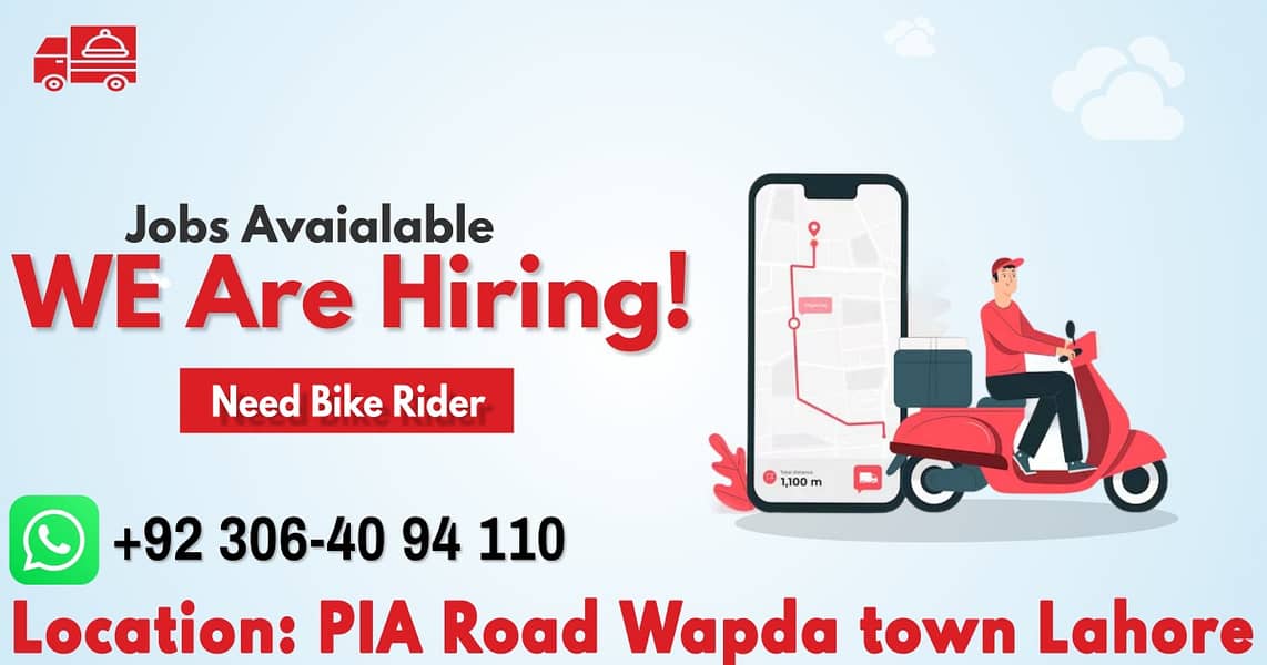 Delivery Riders Required Urgently 0