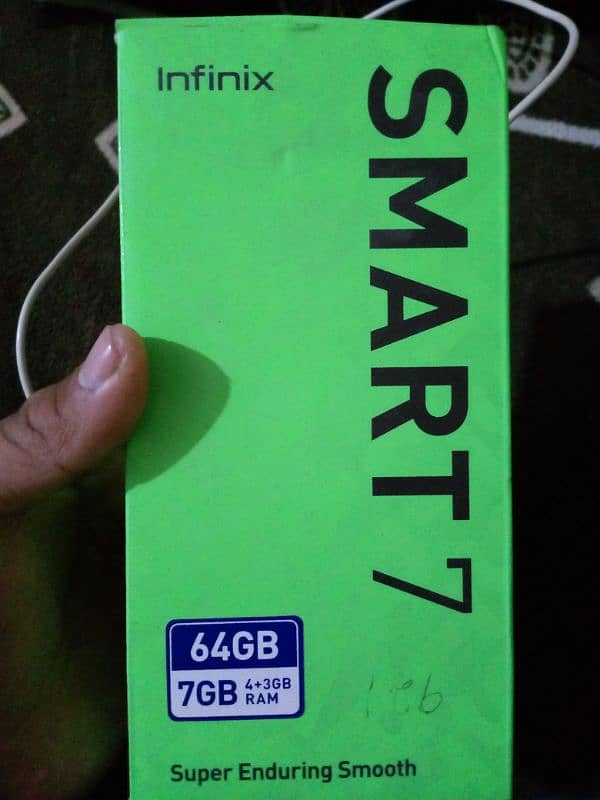 Infinix Smart 7 4+3ram 64gb rom condition 10/9 bada charger sat 0