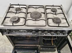 Sky Flame Double Door 5 Burner Cooking Range (Gas and Electric) Oven