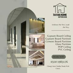 gypsum board partition/glass partition/home interior working