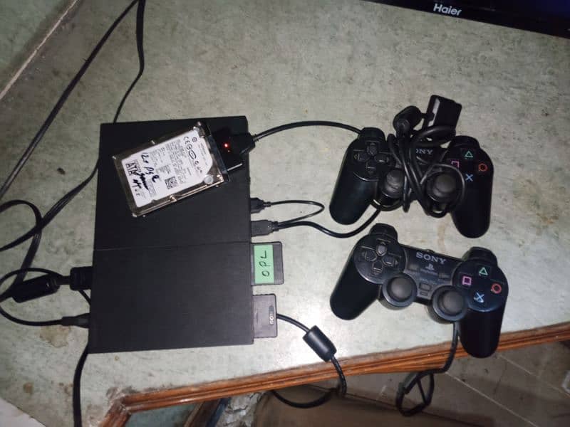 Ps2 with 2 controllers and hard drive 0