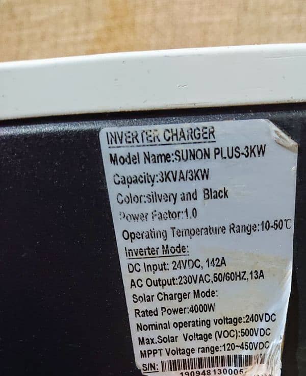 apollo 3kw soler inverter pv 4000watt 24volt no fault 3