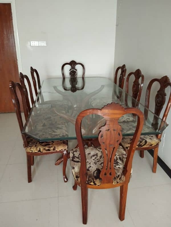 8 seater wooden dining table 0