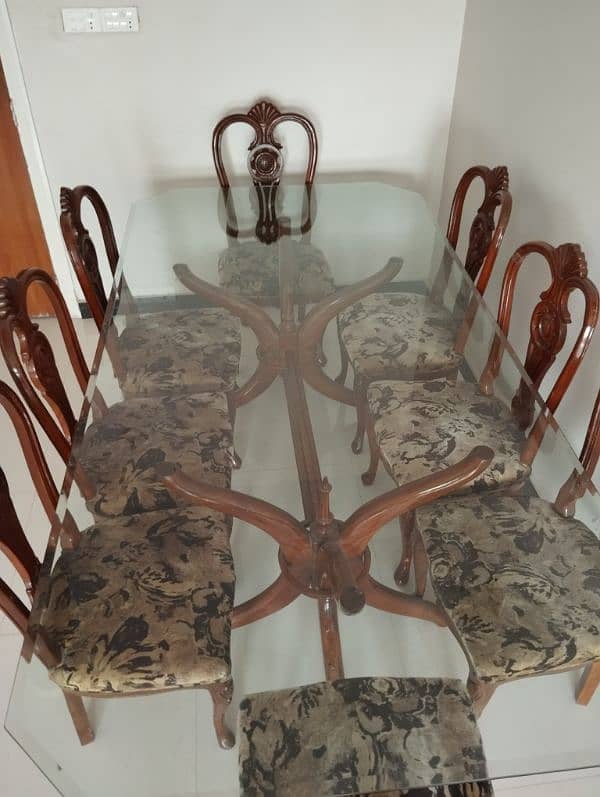 8 seater wooden dining table 2