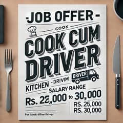 COOK CUM DRIVER