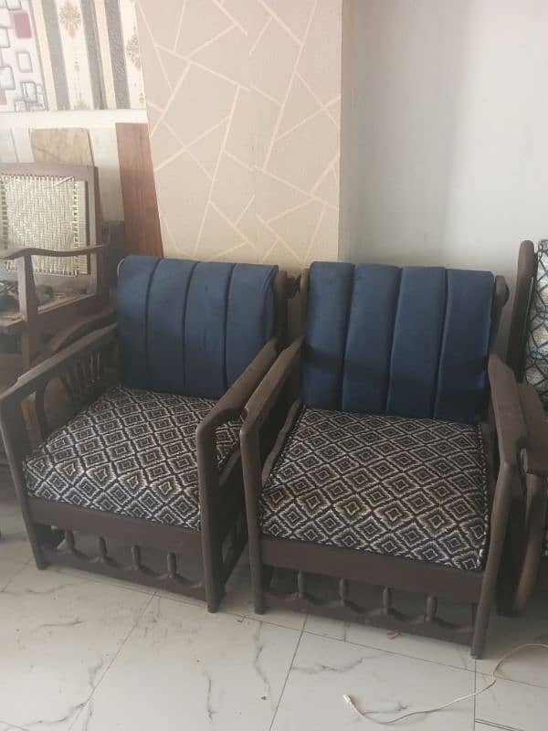 5 seater sofa Wood 1