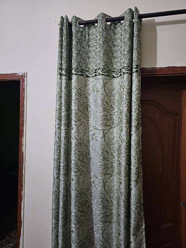 Curtains blue and green color 1