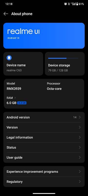 REALME C63 6/128 In warranty 10