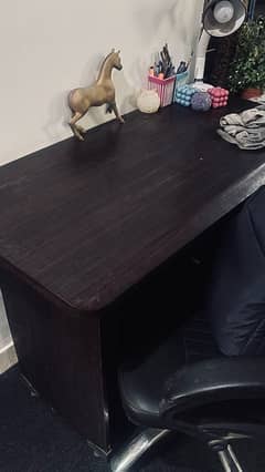 Heavy quality wooden study table with chair