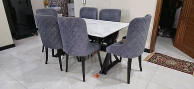 Dinning table with 6 sofa type chairs