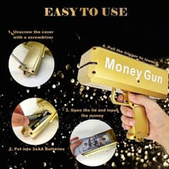 Sbrvaniy Super Gun Shooter Playing Spary Make it Rain Cash Gun Prop