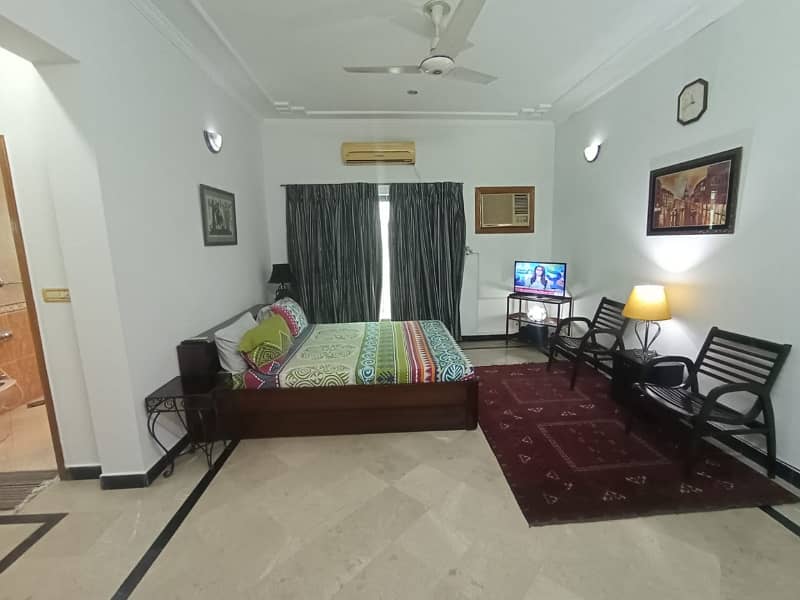 One KANAL Fully Furnished UPPER Portion For Rent In DHA Phase 1 Block J 10