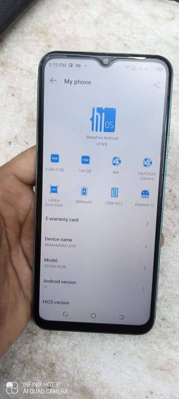 Tecno spark 8c 128 . . 4+3 3