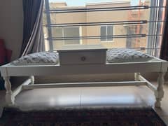 Settee bench with storage drawer