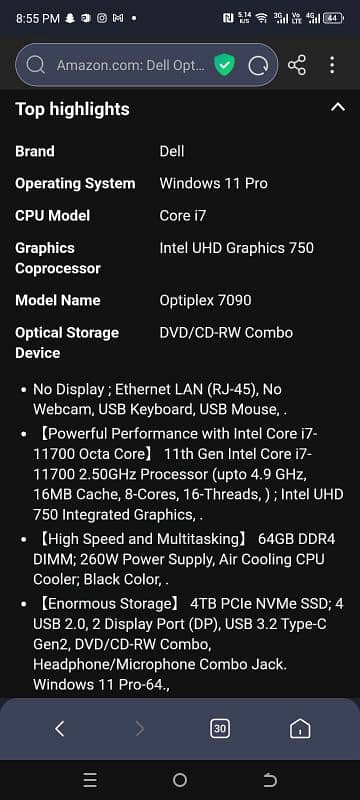 Dell OptiPlex 7090 Desktop brand new box pack 16