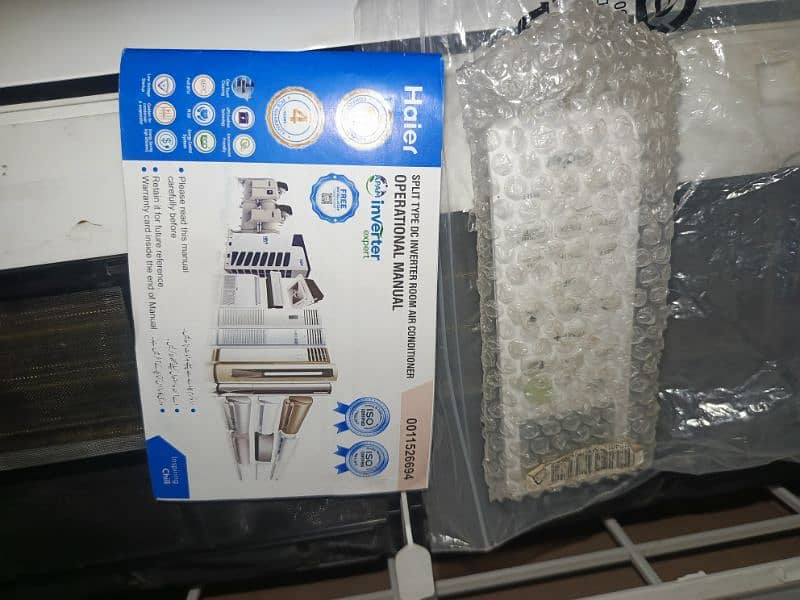 brand new conitidon Haier dc Inverter olny 3 month uesd with card 1