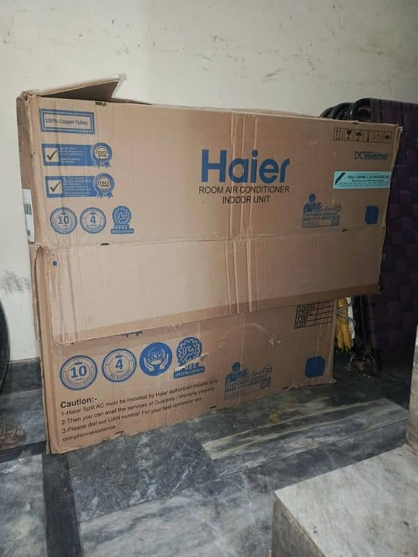 brand new conitidon Haier dc Inverter olny 3 month uesd with card 5