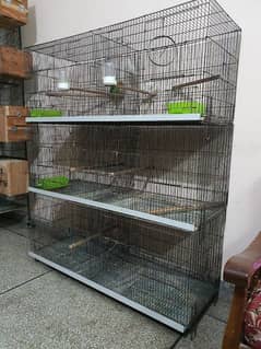 4 ft folding cage with partition for parrots