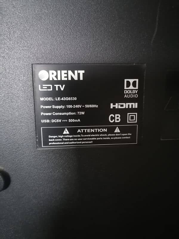 Orient led 43 inch panel break 2