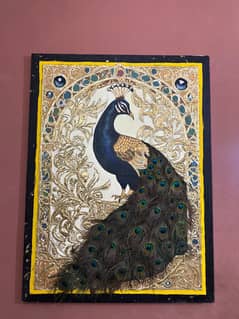 peacock painting on canvas