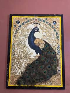 peacock painting on canvas