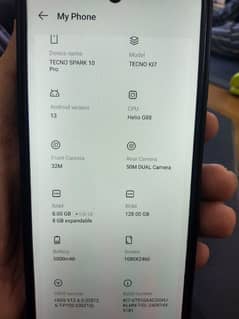 Tecno Spark 10 pro 8+8 gb ram/128 gb rom in good condition