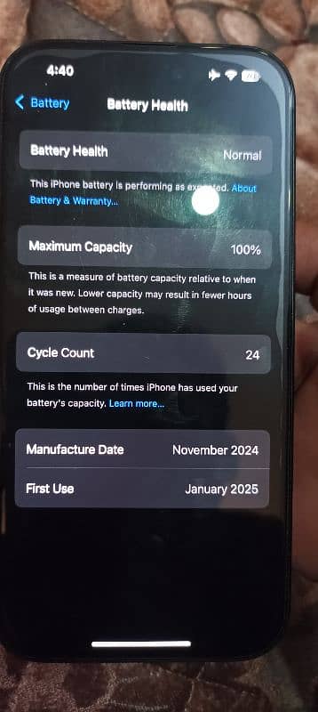 iphone 16 jv 128gb 100% health 5