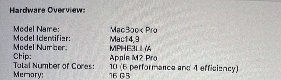 Macbook Pro 14" - M2 Pro chip - 16/500 90% BH 5