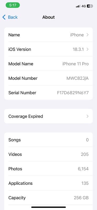 iPhone 11 Pro 256 GB PTA Approved Lush Condition Personal Used Mobile 3