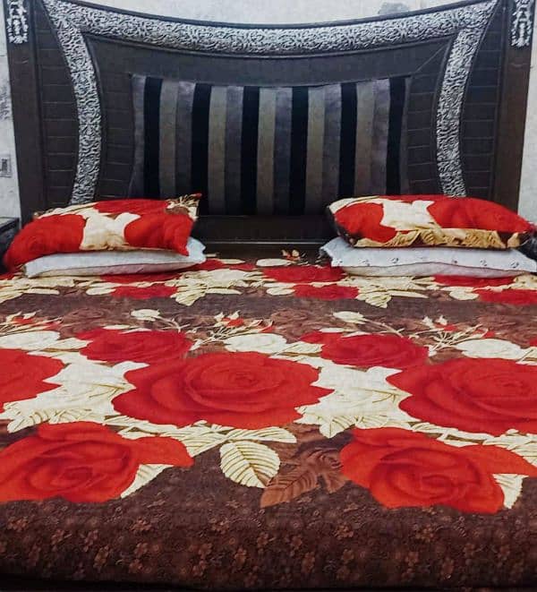 solid king size bed with side tables and dressinh 0