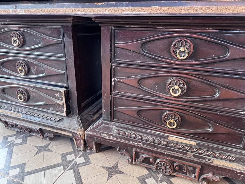 King Size Double Bed with Side Tables for Sale 7