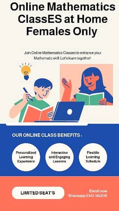 Online Mathematics Tuition  Only for Girls