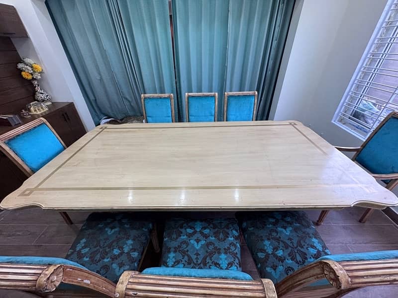 8 Seater Good Condition Wooden Dining Table 1