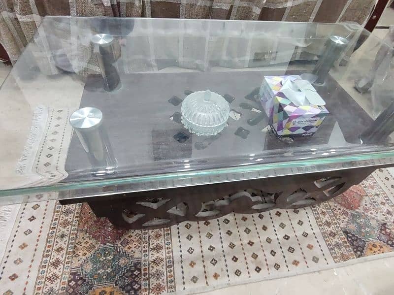 center table for sale glass top used 3